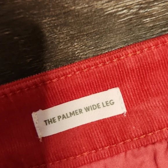 ❤️ LOFT CORDUROY HIGH RISE WIDE LEG PALMER PANTS, PINK, 14 (32) - Picture 8 of 10